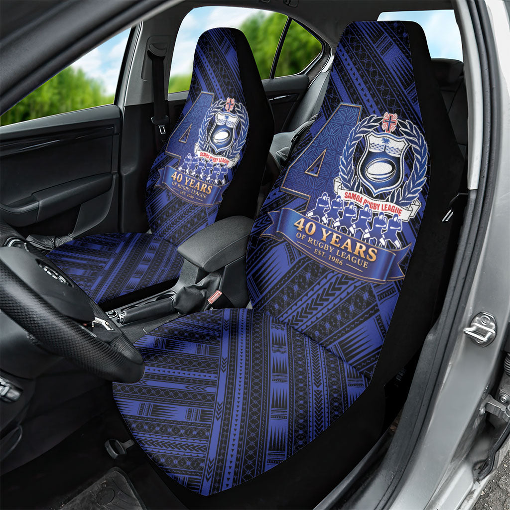 Toa Samoa 40th Anniversary Car Seat Cover Royal Blue Tribal LT9 - Polynesian Pride
