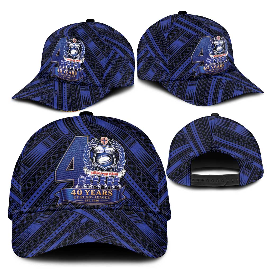 Toa Samoa 40th Anniversary Classic Cap Royal Blue Tribal LT9 - Polynesian Pride