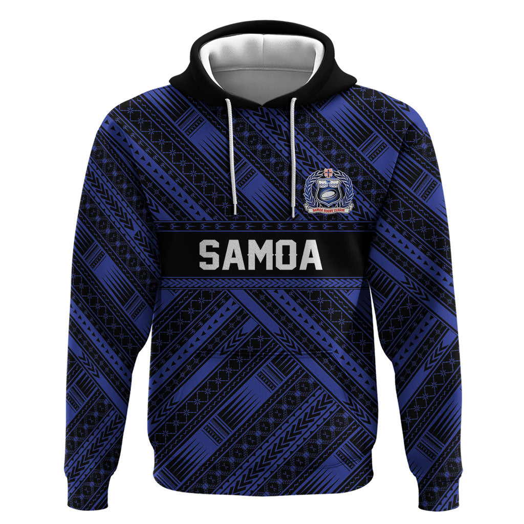 Toa Samoa 40th Anniversary Hoodie Royal Blue Tribal LT9 Pullover Hoodie Blue - Polynesian Pride