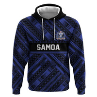 Toa Samoa 40th Anniversary Hoodie Royal Blue Tribal LT9 Pullover Hoodie Blue - Polynesian Pride