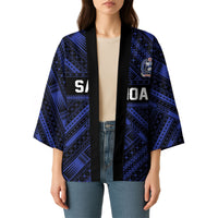 Toa Samoa 40th Anniversary Kimono Royal Blue Tribal LT9 - Polynesian Pride