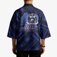 Toa Samoa 40th Anniversary Kimono Royal Blue Tribal LT9 - Polynesian Pride