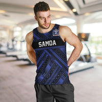 Toa Samoa 40th Anniversary Men Tank Top Royal Blue Tribal LT9 Blue - Polynesian Pride