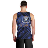 Toa Samoa 40th Anniversary Men Tank Top Royal Blue Tribal LT9 - Polynesian Pride