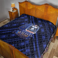 Toa Samoa 40th Anniversary Quilt Royal Blue Tribal LT9 - Polynesian Pride