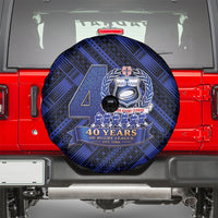 Toa Samoa 40th Anniversary Spare Tire Cover Royal Blue Tribal LT9 - Polynesian Pride