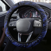 Toa Samoa 40th Anniversary Steering Wheel Cover Royal Blue Tribal LT9 - Polynesian Pride
