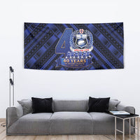 Toa Samoa 40th Anniversary Tapestry Royal Blue Tribal LT9 - Polynesian Pride