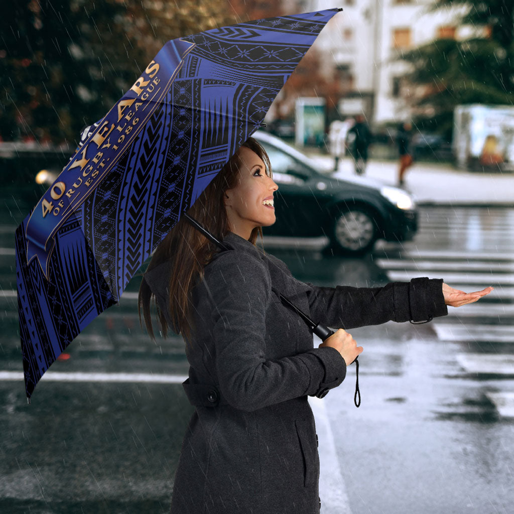 Toa Samoa 40th Anniversary Umbrella Royal Blue Tribal LT9 - Polynesian Pride