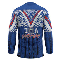 Toa Samoa Siva Tau Hockey Jersey Royal Blue Chevron Geometric Heritage LT9 - Polynesian Pride