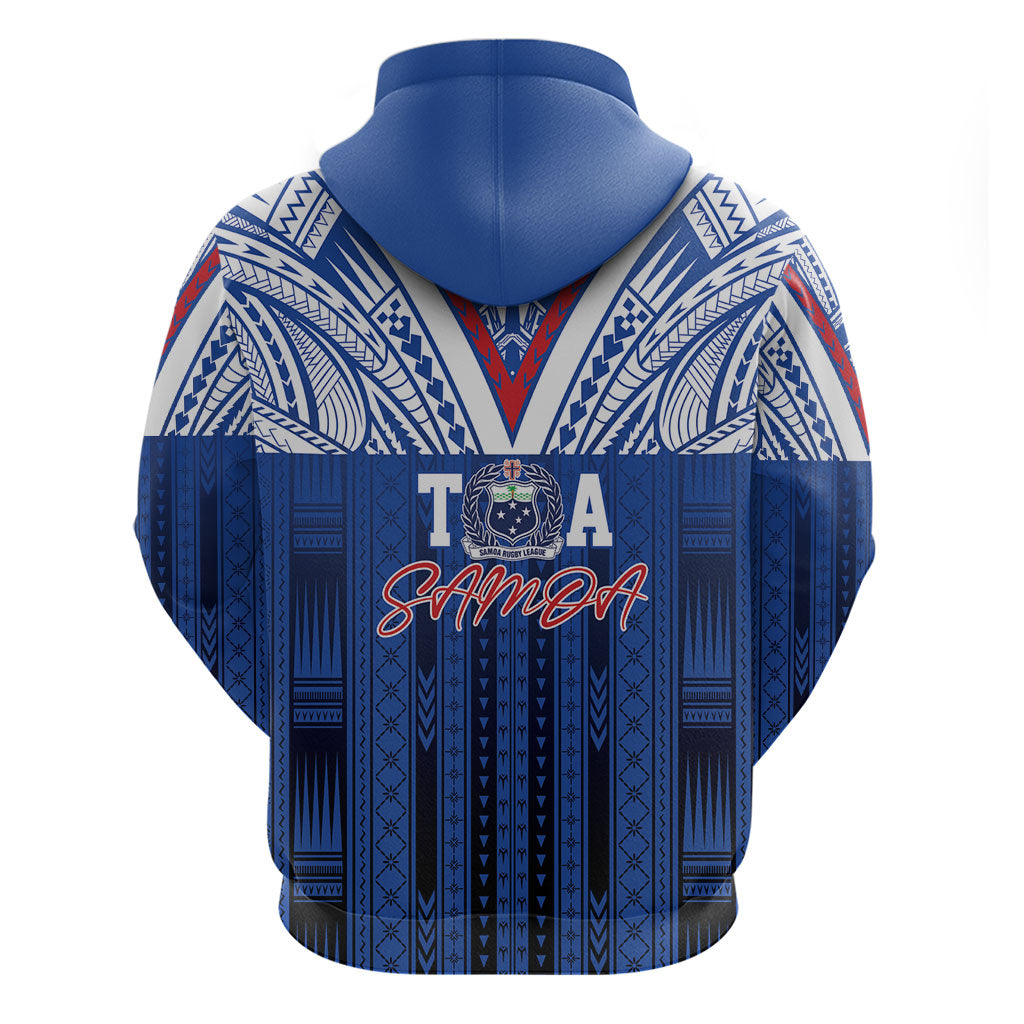 Toa Samoa Siva Tau Hoodie Royal Blue Chevron Geometric Heritage LT9 - Polynesian Pride