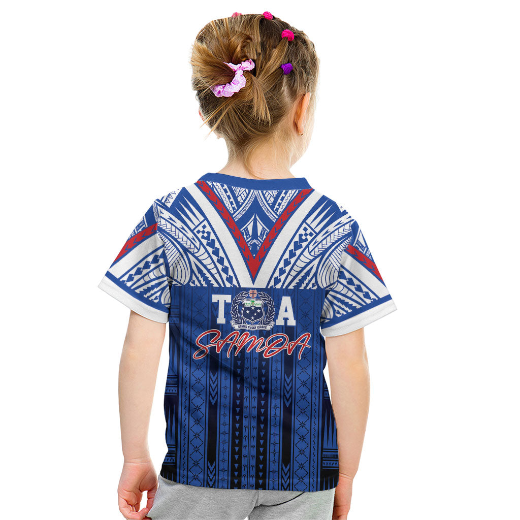 Toa Samoa Siva Tau Kid T Shirt Royal Blue Chevron Geometric Heritage LT9 - Polynesian Pride
