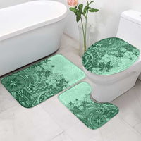 Polynesia Bathroom Set Hibiscus Hawaiian Tribal Tattoo Retro Green LT9 - Polynesian Pride