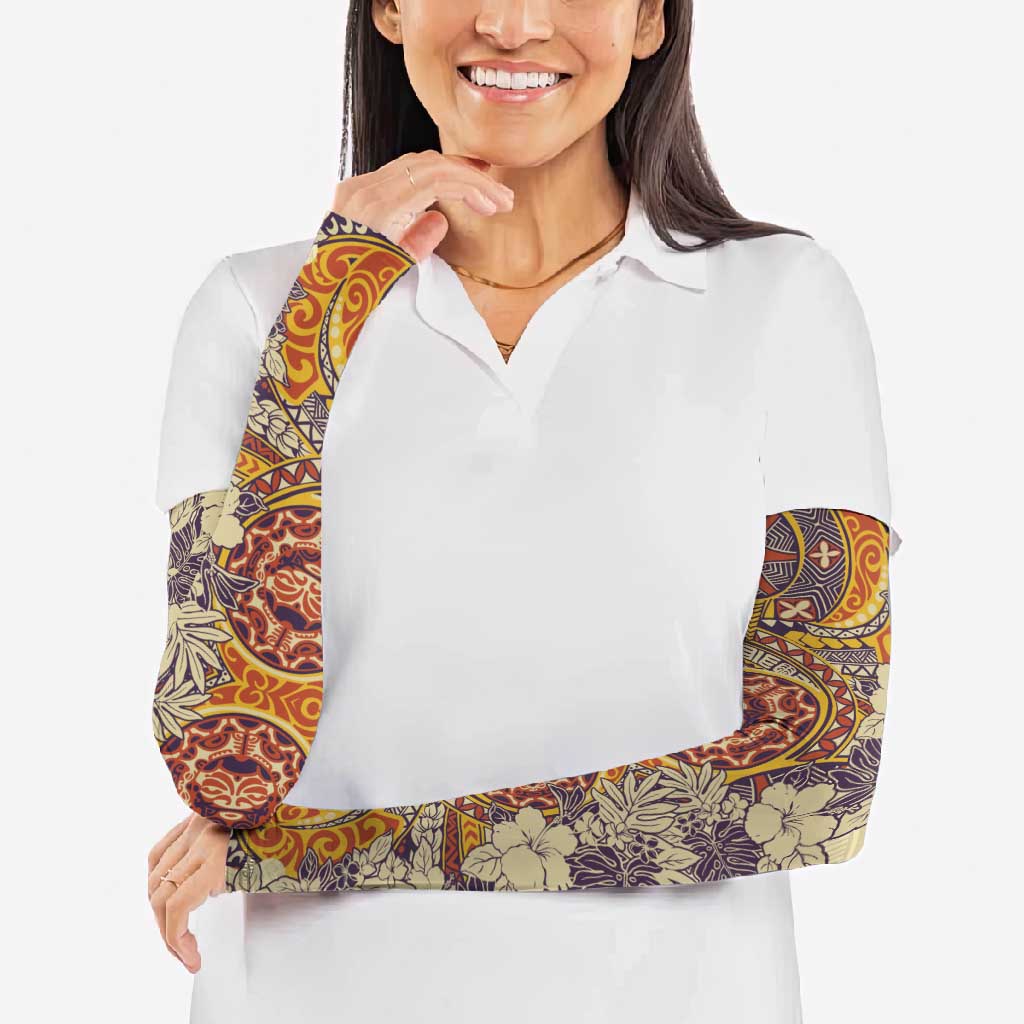 Polynesia Arm Sleeves Hibiscus Hawaiian Tribal Tattoo Retro Tan LT9 - Polynesian Pride