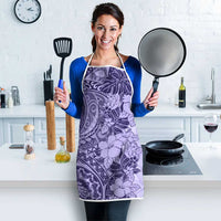 Polynesia Apron Hibiscus Hawaiian Tribal Tattoo Retro Violet - Polynesian Pride