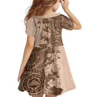 Polynesia Family Matching Tank Maxi Dress and Hawaiian Shirt Hibiscus and Hawaiian Tribal Tattoo Retro Style Pink Pastel LT9 - Polynesian Pride