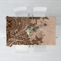 Polynesia Tablecloth Hibiscus and Hawaiian Tribal Tattoo Retro Style Pink Pastel LT9 Pink Pastel - Polynesian Pride