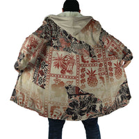 Hawaii Beige Version Cloak Aloha Tribal Pattern - Polynesian Pride