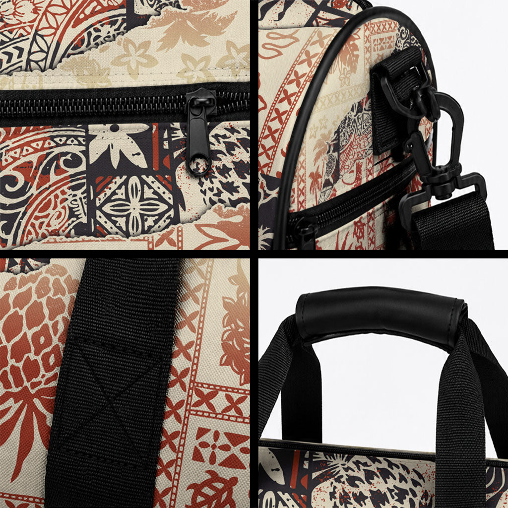 Hawaii Duffle Bag Aloha Tribal Pattern Beige Version LT9 - Polynesian Pride