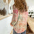 Hawaii Women Casual Shirt Aloha Tribal Pattern Sweat Pink Ombre LT9 - Polynesian Pride