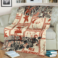 Aloha Hawaii Christmas Blanket Mele Kalikimaka Tapa Tribal Retro Style LT9 - Polynesian Pride