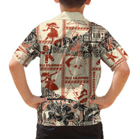 Aloha Hawaii Christmas Family Matching Tank Maxi Dress and Hawaiian Shirt Mele Kalikimaka Tapa Tribal Retro Style LT9 - Polynesian Pride