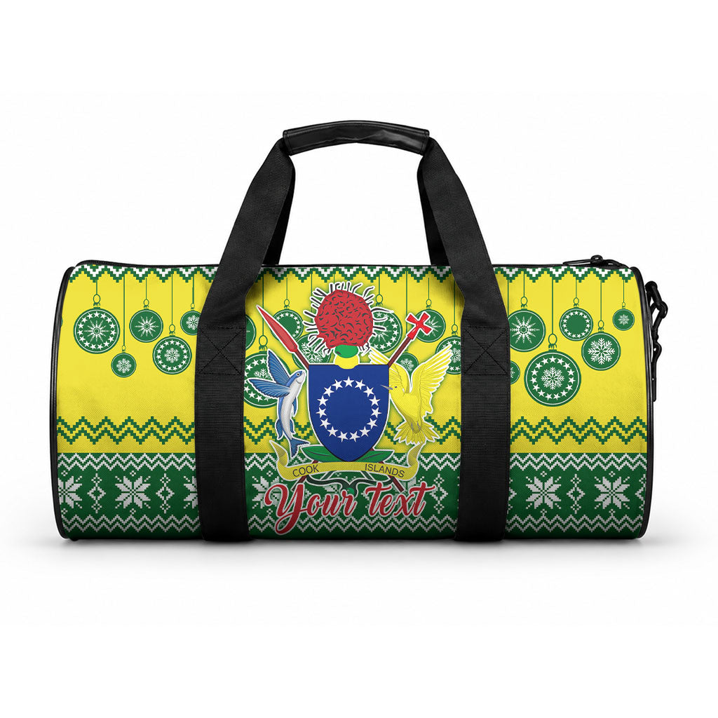 Personalised Cook Islands Christmas Duffle Bag Santa Beach Meri Kiritimiti LT9 One size Green - Polynesian Pride