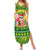Personalised Cook Islands Christmas Summer Maxi Dress Santa Beach Meri Kiritimiti LT9 Women Green - Polynesian Pride