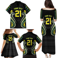 Custom Rugby Cook Islands Avaiki Family Matching Puletasi and Hawaiian Shirt Black Kuki Airani Tribal Maori Inspired LT9 - Polynesian Pride