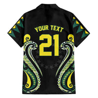 Custom Rugby Cook Islands Avaiki Hawaiian Shirt Black Kuki Airani Tribal Maori Inspired - Polynesian Pride