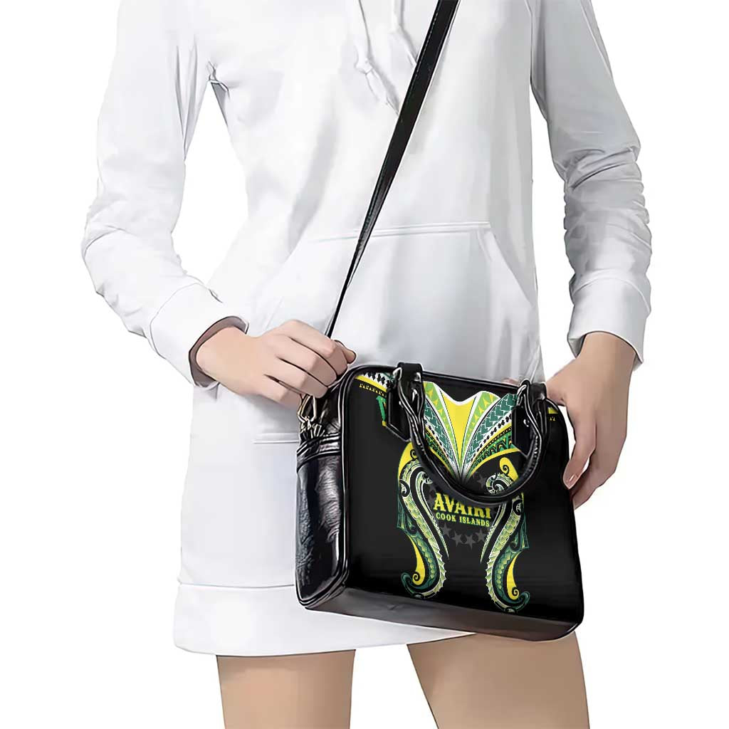 Rugby Cook Islands Avaiki Shoulder Handbag Black Kuki Airani Tribal Maori Inspired - Polynesian Pride