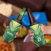 Custom Rugby Cook Islands Avaiki 4 in 1 Can Cooler Tumbler Green Kuki Airani Tribal Maori Inspired LT9 - Polynesian Pride