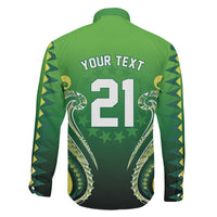 Custom Rugby Cook Islands Avaiki Family Matching Mermaid Dress and Hawaiian Shirt Green Kuki Airani Tribal Maori Inspired LT9 - Polynesian Pride