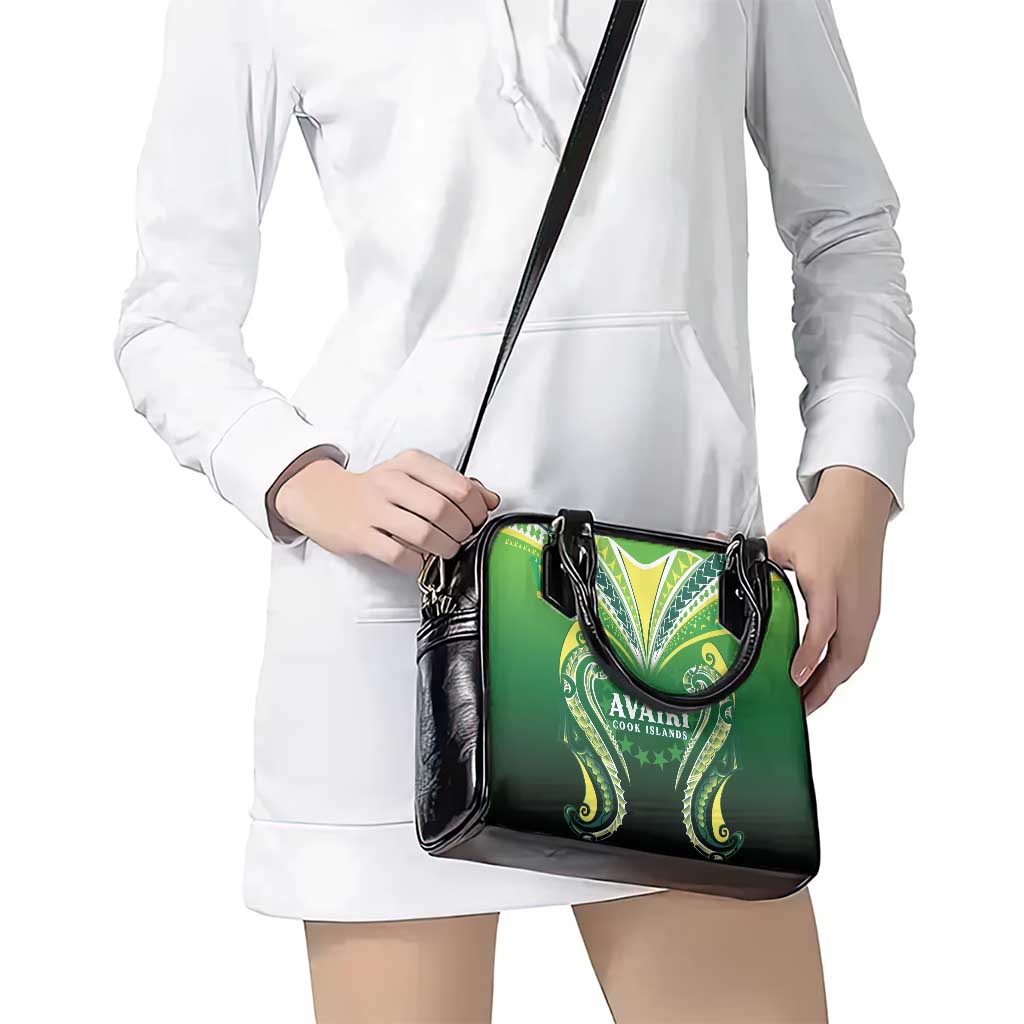 Rugby Cook Islands Avaiki Shoulder Handbag Green Kuki Airani Tribal Maori Inspired - Polynesian Pride