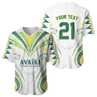 Custom Rugby Cook Islands Avaiki Baseball Jersey White Kuki Airani Tribal Maori Inspired - Polynesian Pride