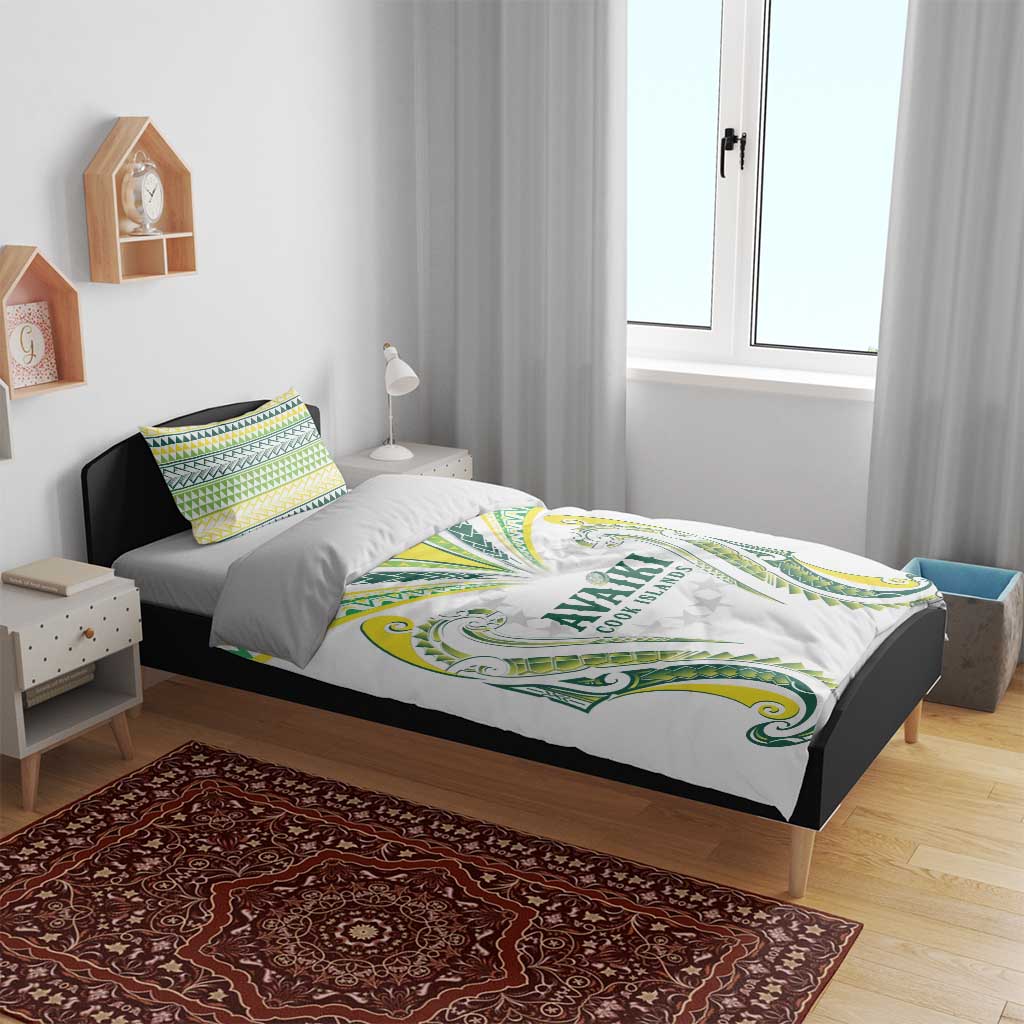 Rugby Cook Islands Avaiki Bedding Set White Kuki Airani Tribal Maori Inspired - Polynesian Pride