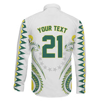 Custom Rugby Cook Islands Avaiki Family Matching Puletasi and Hawaiian Shirt White Kuki Airani Tribal Maori Inspired LT9 - Polynesian Pride