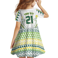 Custom Rugby Cook Islands Avaiki Family Matching Summer Maxi Dress and Hawaiian Shirt White Kuki Airani Tribal Maori Inspired LT9 - Polynesian Pride