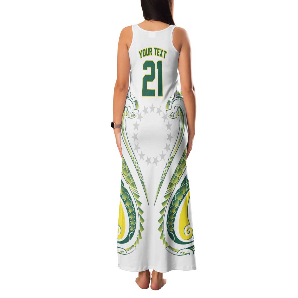 Custom Rugby Cook Islands Avaiki Family Matching Tank Maxi Dress and Hawaiian Shirt White Kuki Airani Tribal Maori Inspired LT9 - Polynesian Pride
