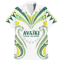 Custom Rugby Cook Islands Avaiki Hawaiian Shirt White Kuki Airani Tribal Maori Inspired - Polynesian Pride