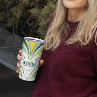 Custom Rugby Cook Islands Avaiki Tumbler Cup White Kuki Airani Tribal Maori Inspired - Polynesian Pride
