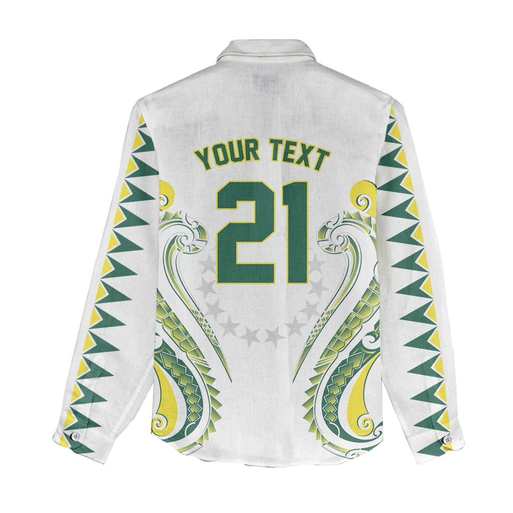 Custom Rugby Cook Islands Avaiki Women Casual Shirt White Kuki Airani Tribal Maori Inspired LT9 - Polynesian Pride