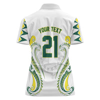 Custom Rugby Cook Islands Avaiki Women Polo Shirt White Kuki Airani Tribal Maori Inspired LT9 - Polynesian Pride