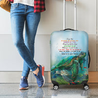 Polynesia Mother's Day Luggage Cover Magnificent Sea Turtle Of Love and Gratitude