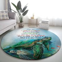 Polynesia Mother's Day Round Carpet Magnificent Sea Turtle Of Love and Gratitude LT9 - Polynesian Pride