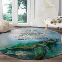 Polynesia Mother's Day Round Carpet Magnificent Sea Turtle Of Love and Gratitude LT9 - Polynesian Pride