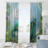 Polynesia Mother's Day Window Curtain Magnificent Sea Turtle Of Love and Gratitude LT9 - Polynesian Pride