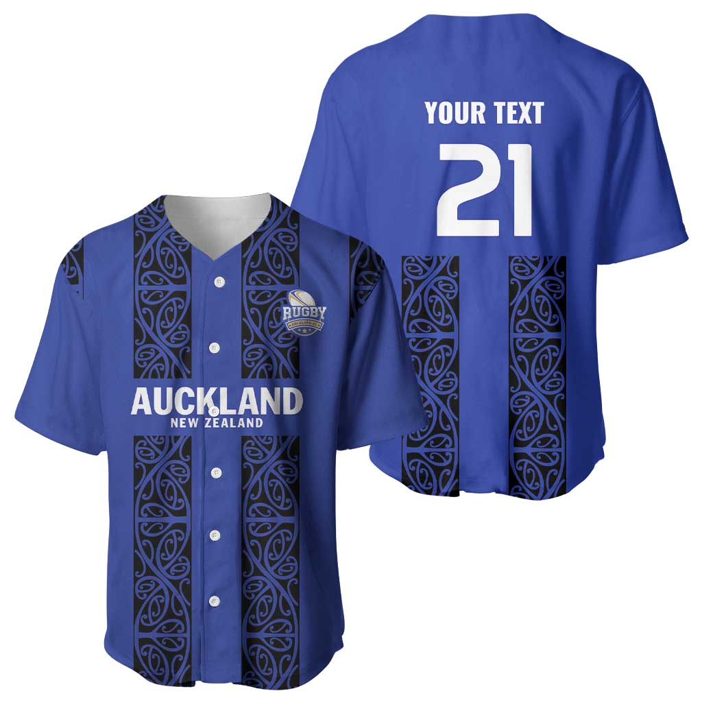 Custom Oceania Football NZ Auckland Baseball Jersey Maori Tribal Pattern