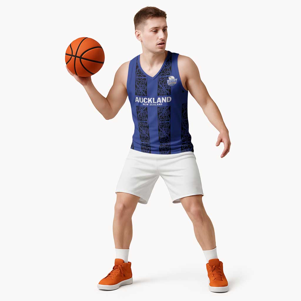 Custom Oceania Football NZ Auckland Basketball Jersey Maori Tribal Pattern