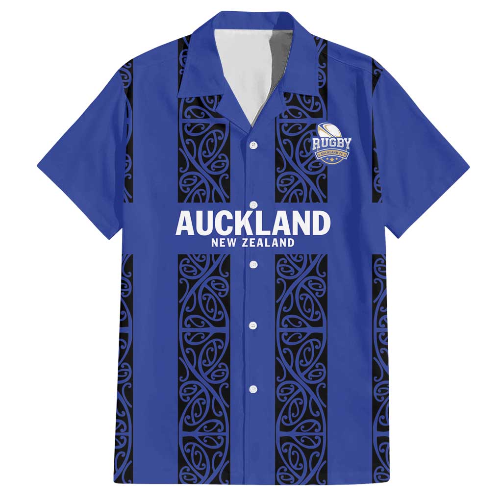 Custom Oceania Football NZ Auckland Hawaiian Shirt Maori Tribal Pattern